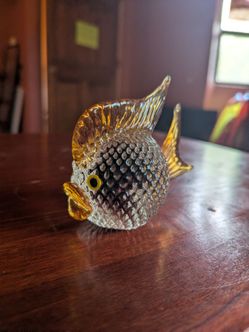 Murano blown glass puffer fish