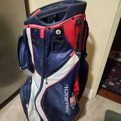 Sun Mountain 1919 Pebble Beach Golf Cart Bag 14-Way Divider - USA Red White Blue
