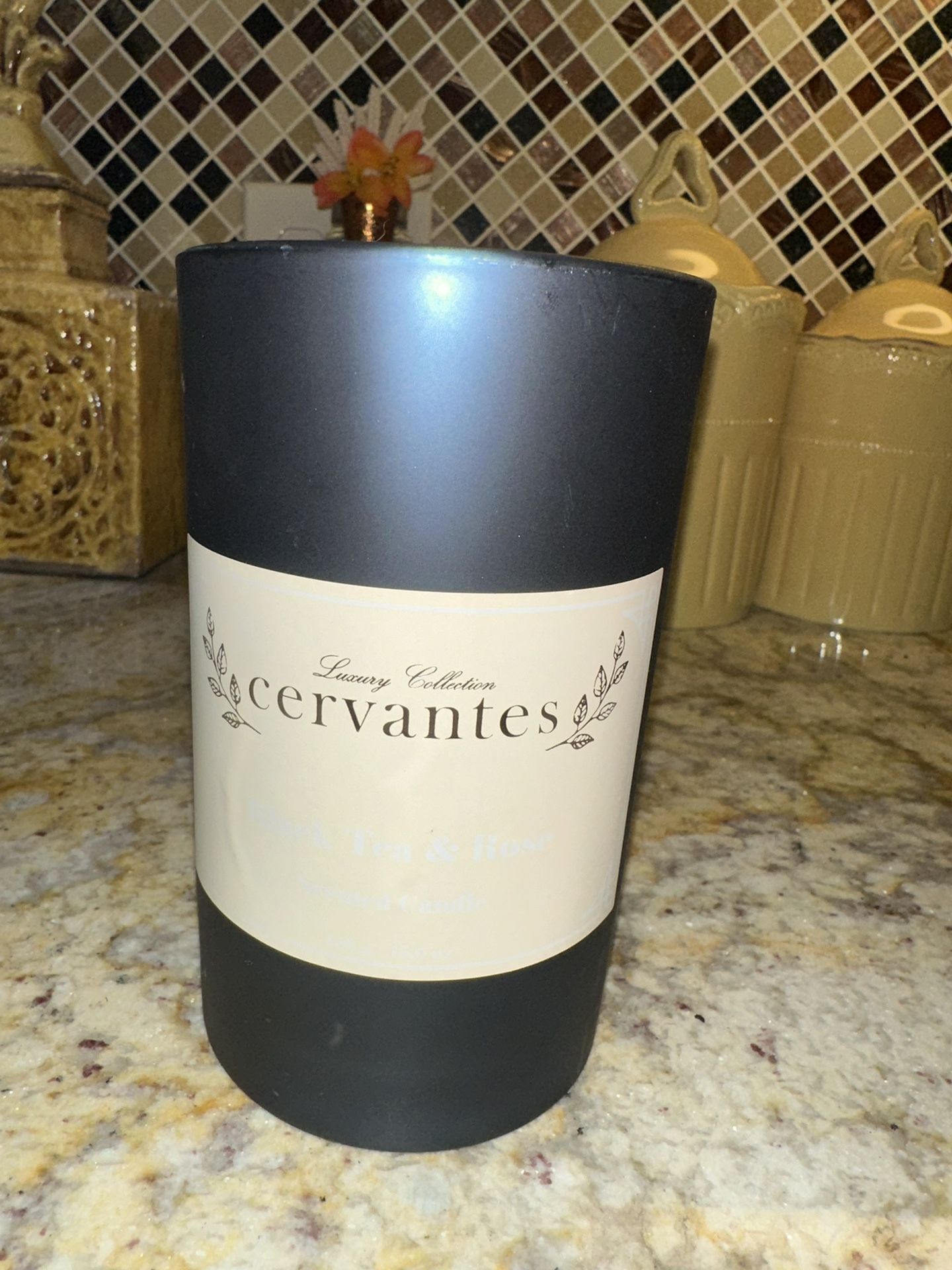 BRAND NEW - Cervantes Candle (Black Tea & Rose Scent)