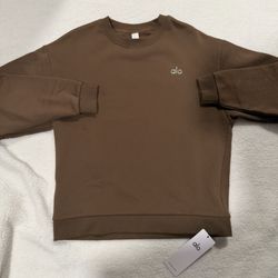 Brown Alo Crew Neck Sweater 