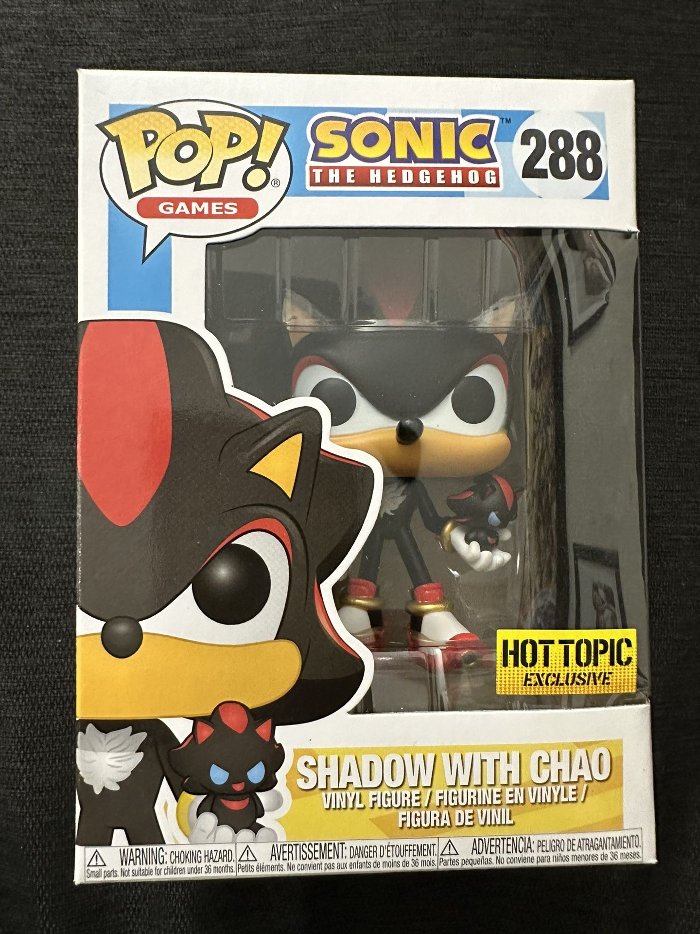 Figurine Pop Sonic Le Hérisson #288 Pas Cher : Shadow Avec Chao