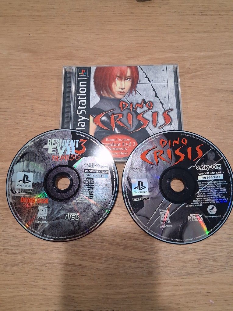 Playstation Dino Crisis W/Demo Resident Evil 3