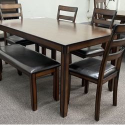 Dining Table Set With Bench 