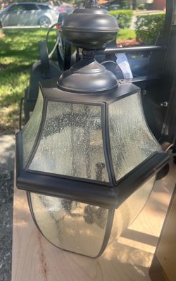 Black Outdoor Lantern Wall Light Fixture