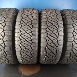 275 70 17 SET(4) (F21) NITTO RIDGE GRAPPLER   90% TREAD 
