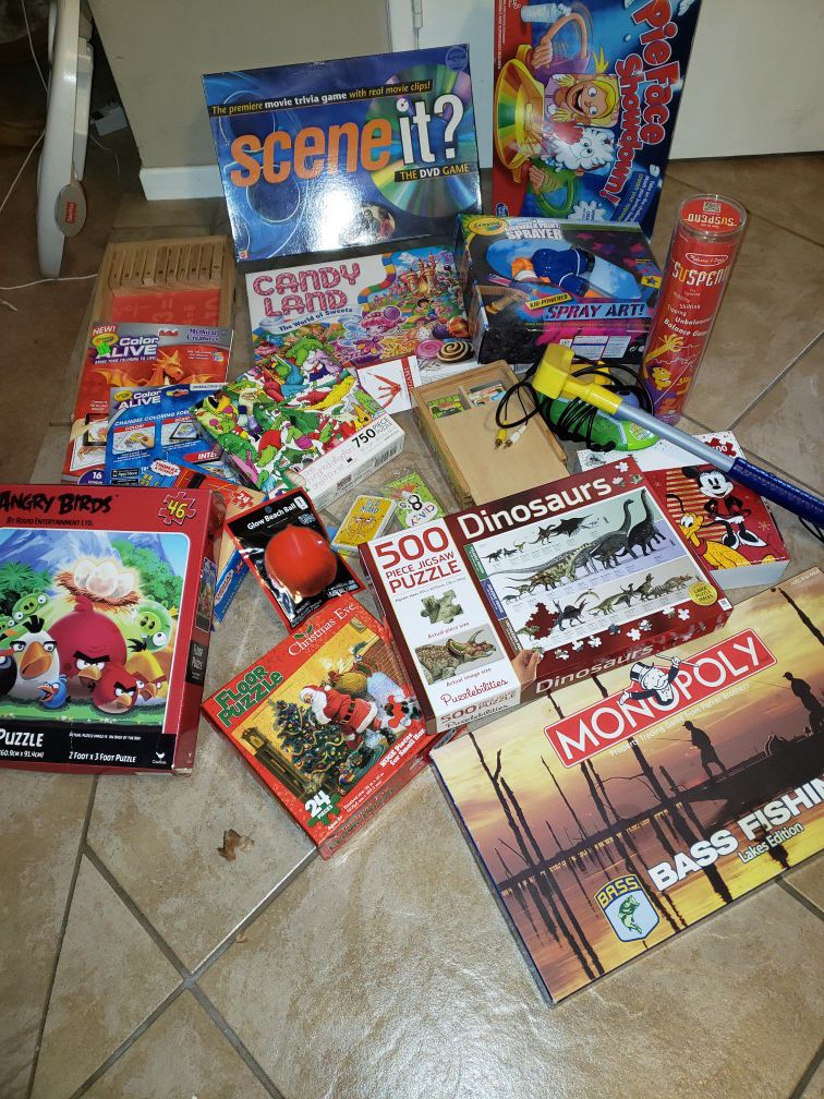 Assorted toys, games and puzzles