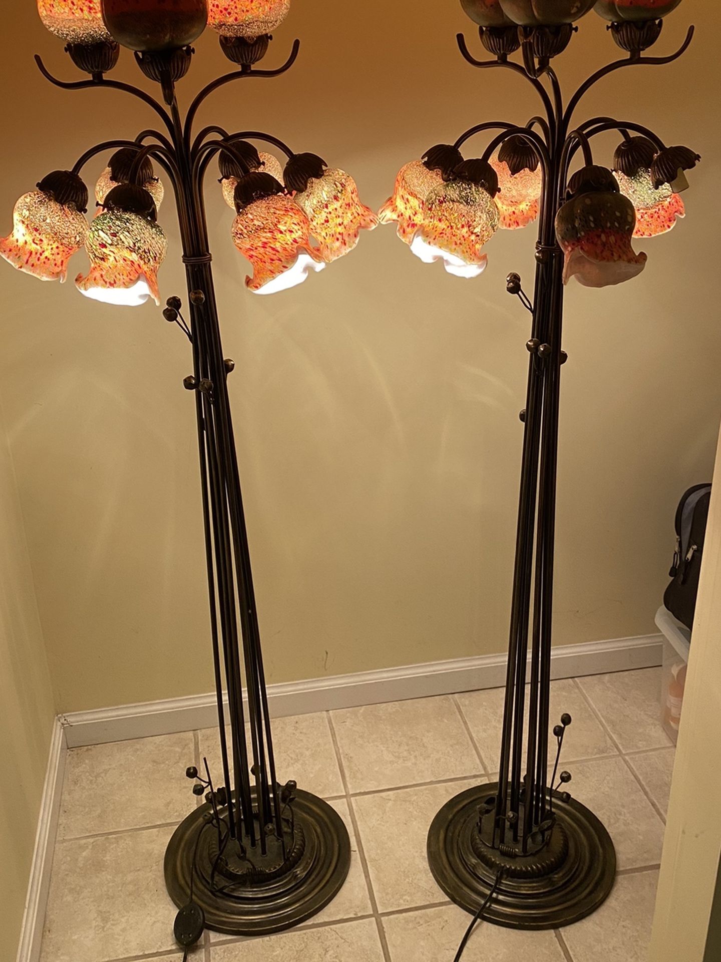 Standing Floral Lamps