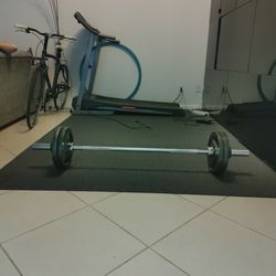 Weight Bar With Weights 150lbs Total