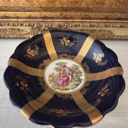 French Limoges pedestal bowl / Plate