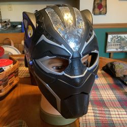 Black panther Mask Light Up Halloween Costume Cosplay Hasbro Adjustable Straps Very Clean 