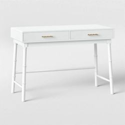 Threshold eOslari Wood Writing Desk with Drawers White