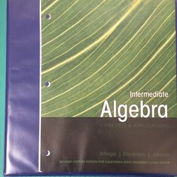 Math book Intermediate Algebra Bittinger, ellenbogen, johnson