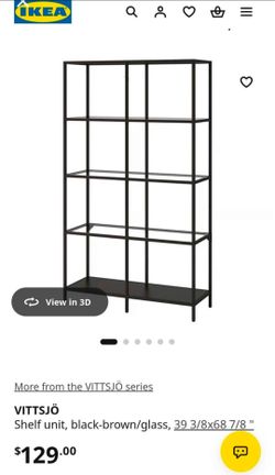 Black and glass shelf