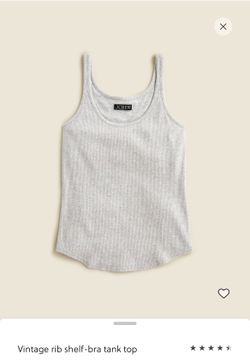 Vintage rib shelf-bra tank top xxs