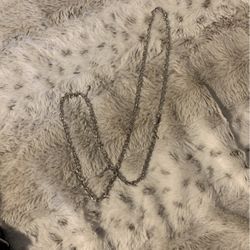 Long Silver Chain Necklace