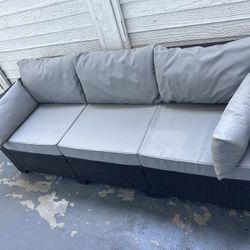 Outdoor Wicker Couch