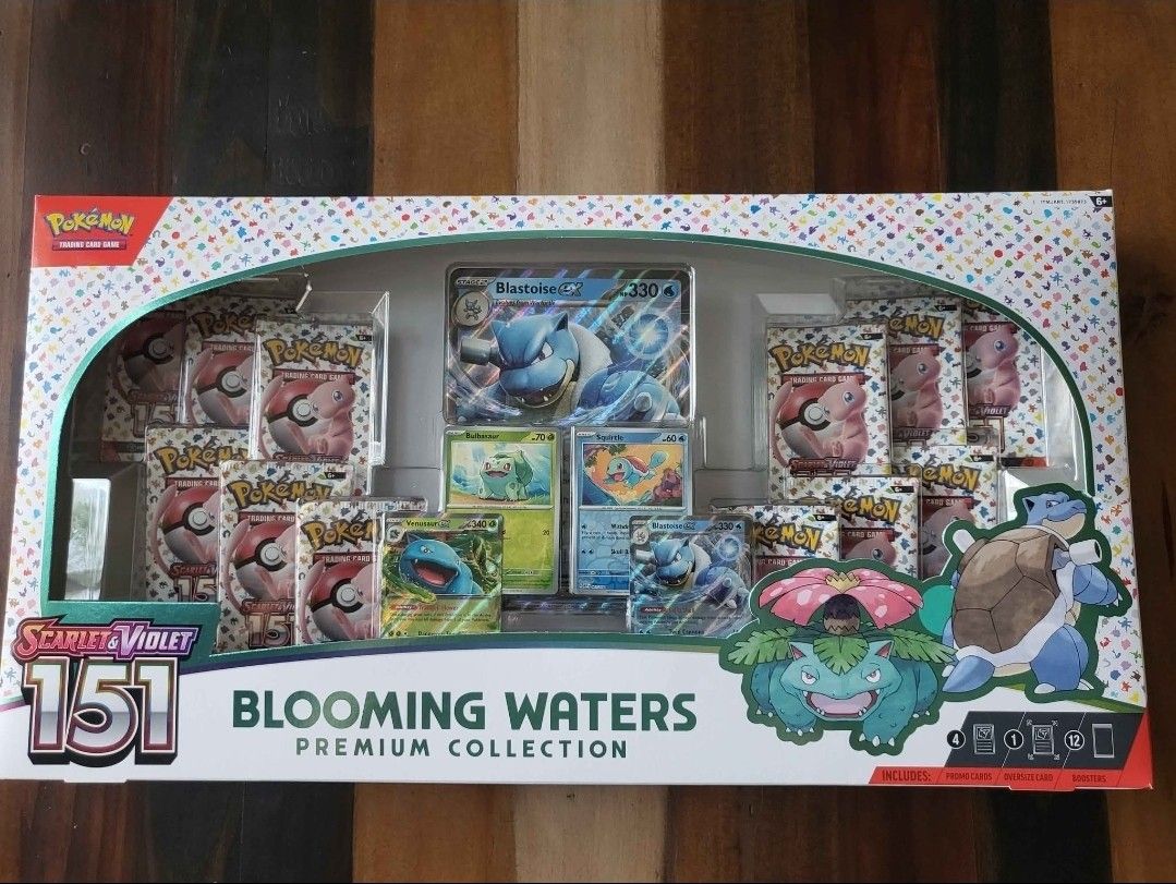 POKEMON BLOOMING WATERS COLLECTION 151 PRISMATIC CHARIZARD BLASTOISE VENASAUR