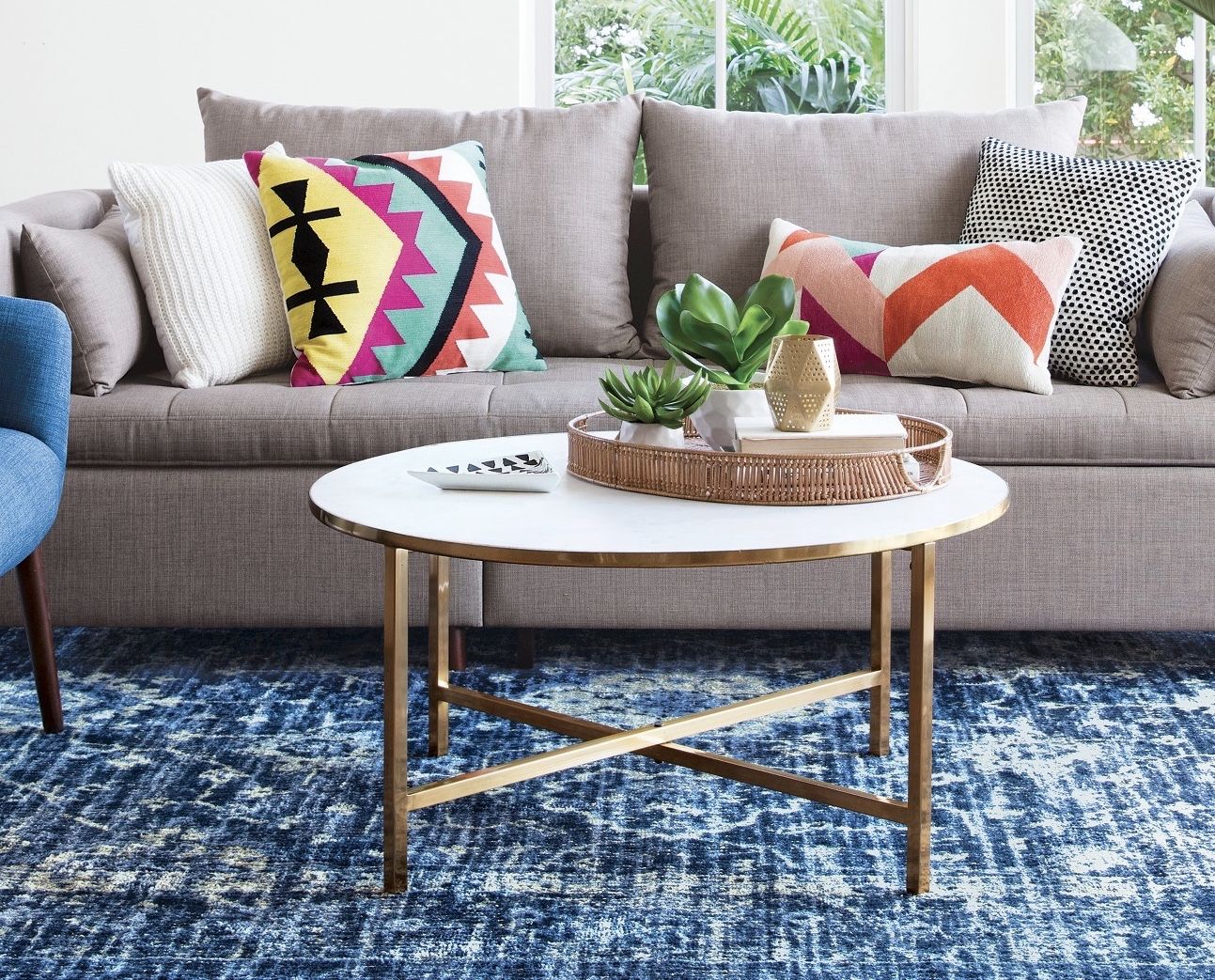 Marlton Round Coffee Table Marble Gold Threshold For Sale In Broadview Heights Oh Offerup