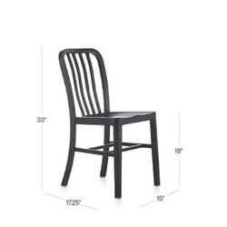 3 X Crate & Barrel Delta Matte Black Dining Chairs