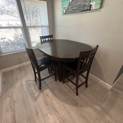 4 piece Oval Counter Height Dining Set Espresso