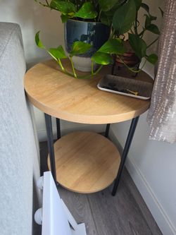 Round side table