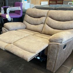 Tan Reclining Loveseat 