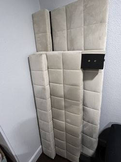 Full Beige Corner Bed Frame