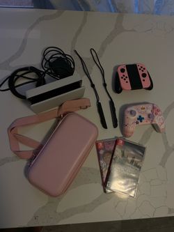 Nintendo switch with accessories & games