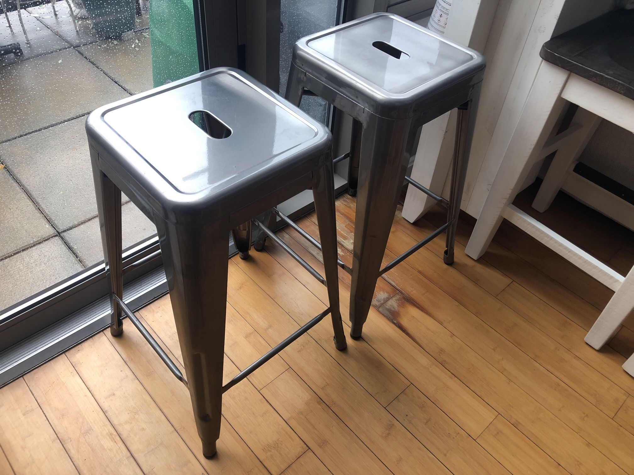 2 24” Metal Stools