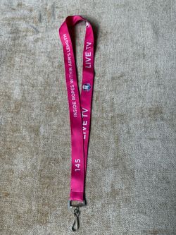 Pink Ryder Cup Event Lanyard with Metal Swivel Hook