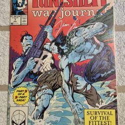 PUNISHER WAR JOURNAL #7 SIGNED JIM LEE MARVEL COMICS 1989 NM DIRECT EDITION