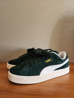 Puma Suede XL Green Jumbo Laced Sneakers 