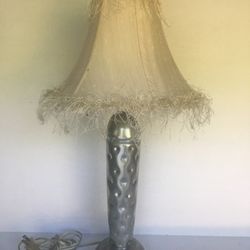 Vintage Table Lamp With Metal Base