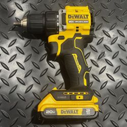 New ATOMIC 20V Lithium-Ion Cordless Compact 1/2 in. Drill with 2.0 battery and charger. 