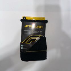 3M Futuro Dress Socks For Men Black Size L Firm Compression 20-30 mmHg 1 Pair