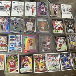 25 football card rookie Lot 2024 including Donruss Optic JAYDEN DANIELS Bo Nix Etc