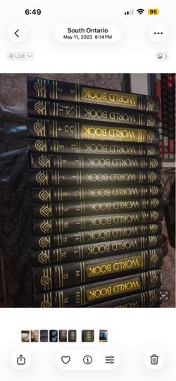 -Vintage World Book Encyclopedia And Dictionaries Set-