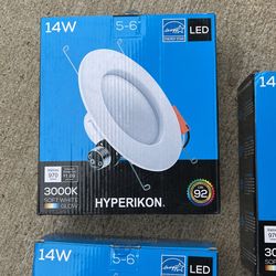 Set of 4 LED Recessed Lighting 5-6”