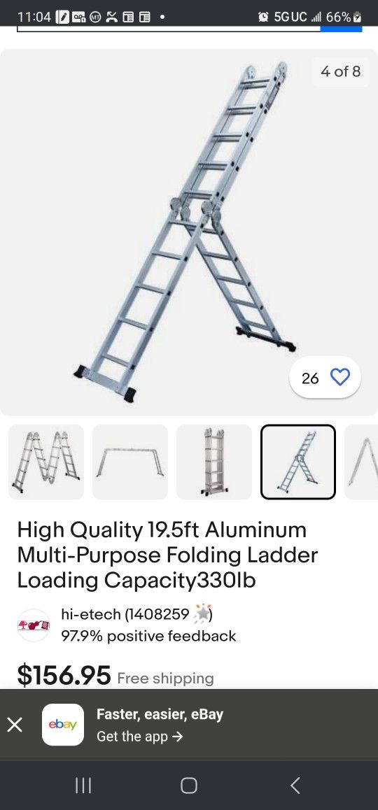 Folding Ladder Used But Works Perfect like the one pictured