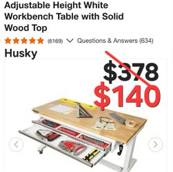 Husky Adjustable Work Table