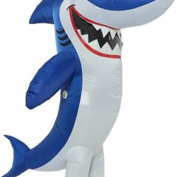 New Shark Blow Up Costume Adult Size