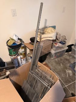 Container Store Elfa shelving and brackets