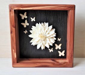 8x8 Shadow box Frame Home Decor Flower