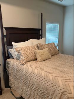 Bed, Nightstand, and dresser