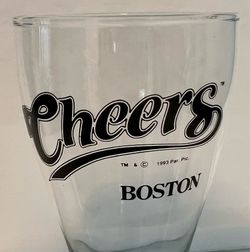 Vintage Cheers Bar Hurricane Glass