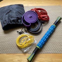 Resistance Bands And Muscle Roller 