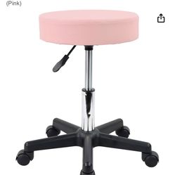 Pink Rolling Stool