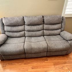 Fabric Sofa With Power Recliner And Chair!