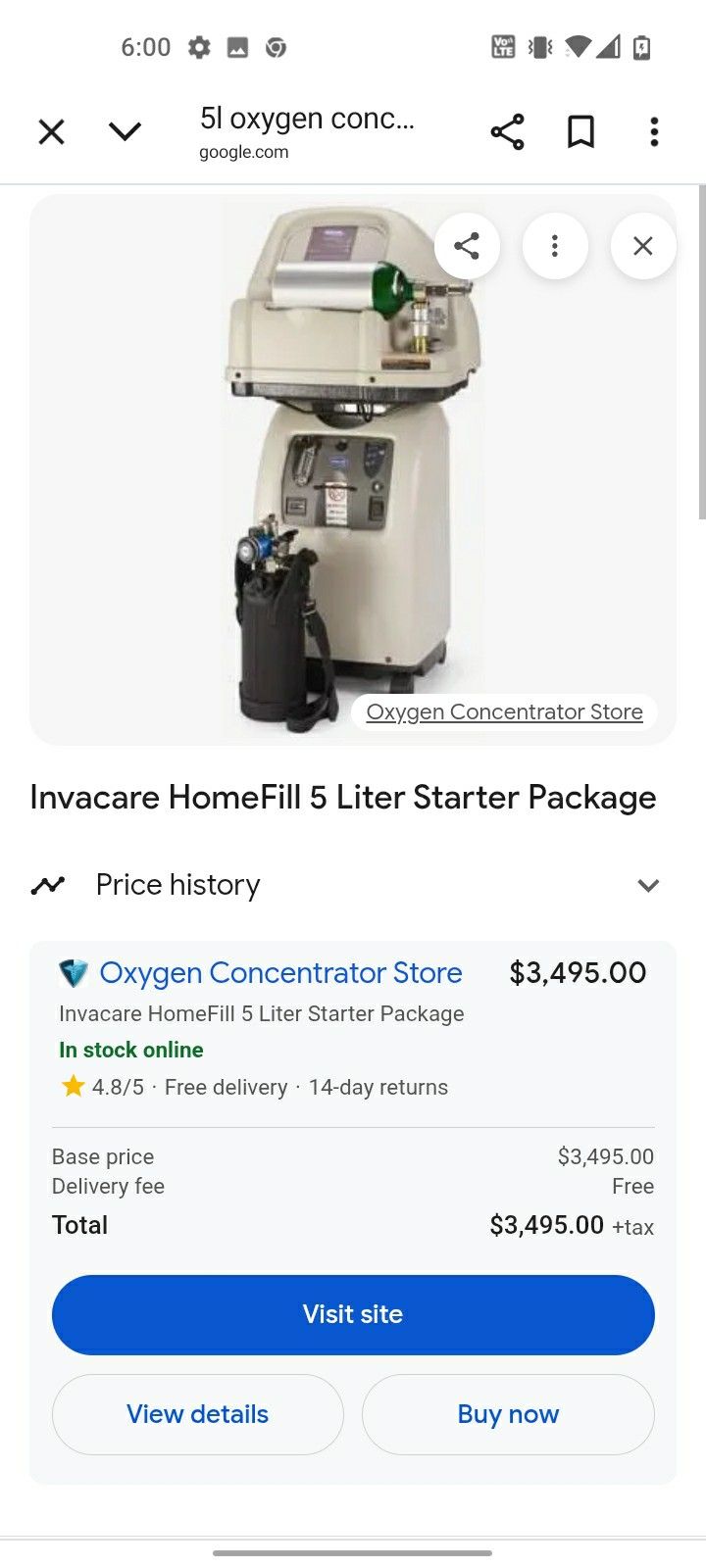 5 L Oxygen Concentrator