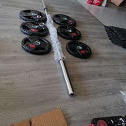 Rubber Coated Olympic Grip Set 